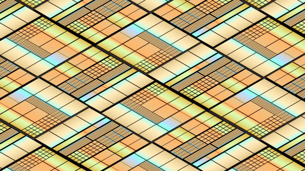 CPU晶圆技术，中央处理器，处理技术，晶圆制造工艺，3d渲染图片下载