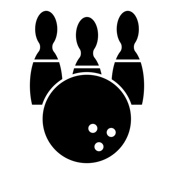 保龄球固体图标。游戏矢量插图孤立的白色。保龄球瓶和球字形风格设计和应用程序。Eps 10。图片下载