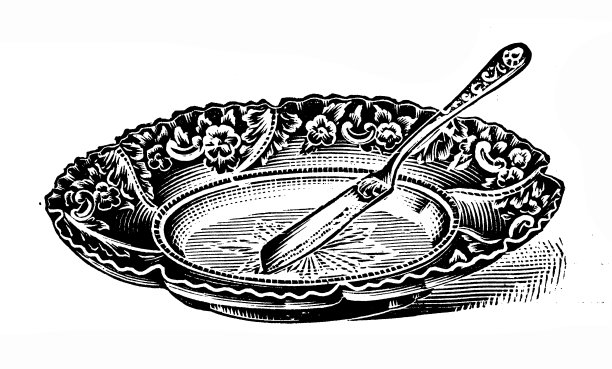 来自英国杂志的古董图片:黄油盘子图片下载