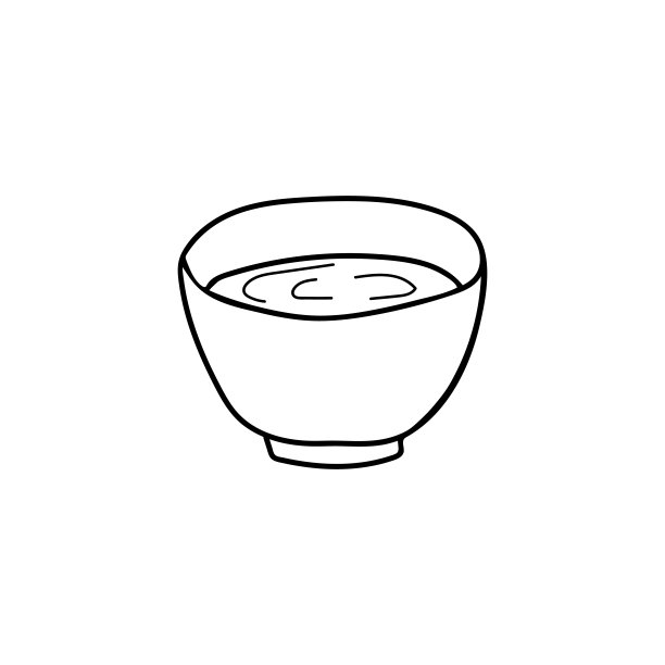 碗与液体酱涂鸦插图在矢量图片下载