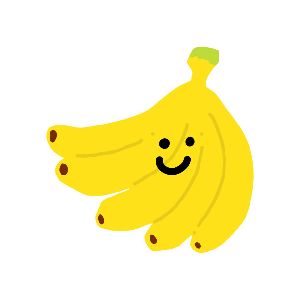 香蕉人物彩色平面插图。图片下载