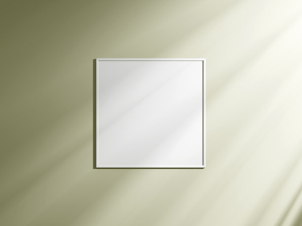 墙上的空画框图片下载