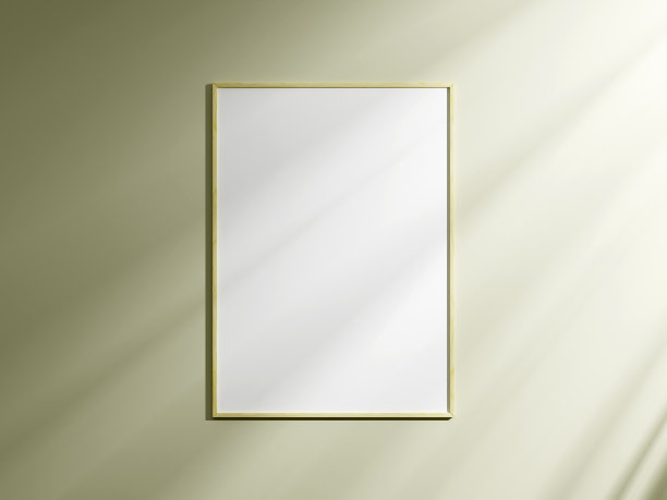墙上的空画框图片下载