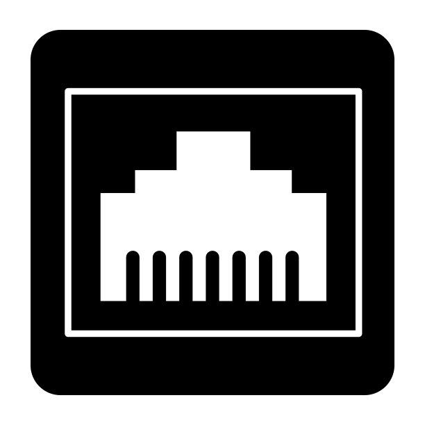 互联网插头连接器实心图标矢量图图片下载