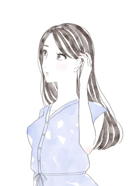 戴着头发的女人图片下载