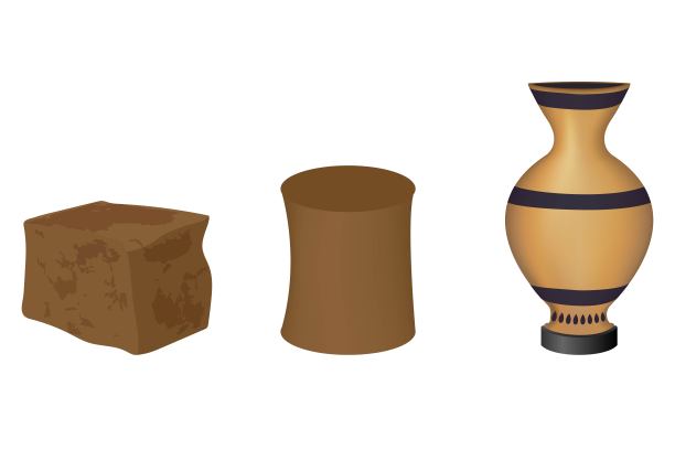 陶瓷碗。陶瓷餐具的制作阶段。制陶是一种创造性的爱好。图片下载