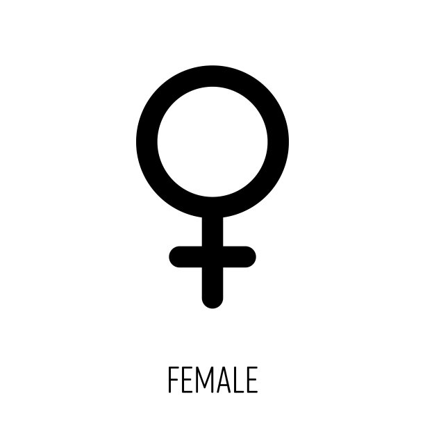 女性性别符号矢量图标图片下载