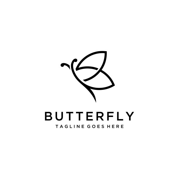 创意现代蝴蝶标志模板。矢量插图。图片下载