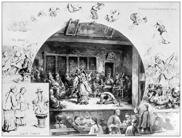 来自英国杂志《中国戏剧》的古董图片图片下载