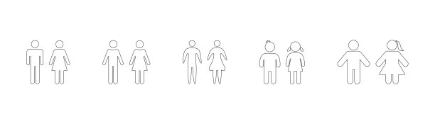 男女卫生间图标图片下载