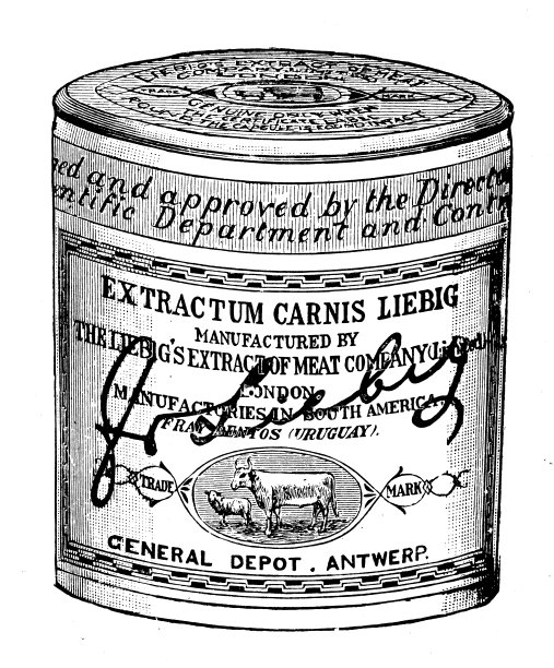 来自英国杂志的古董图片:李比希肉提取物图片下载