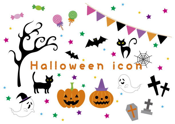 万圣节图标套装图片下载