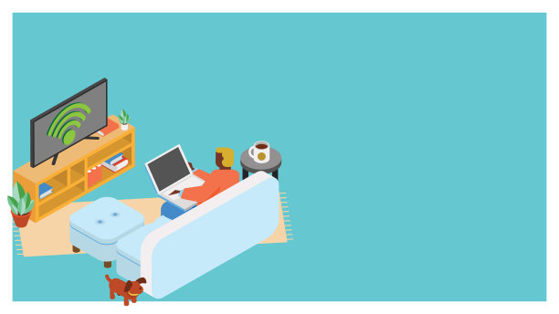 等距三维人与计算机交互-在家工作-员工图标-现代技术-通信设备-远程工作-家庭办公室图片下载