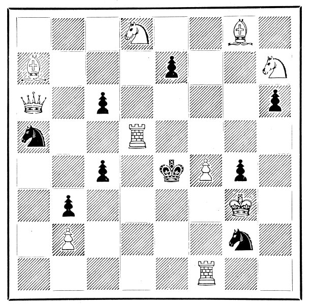 来自英国杂志的古董图片:国际象棋测验，白棋棋和两步棋图片下载