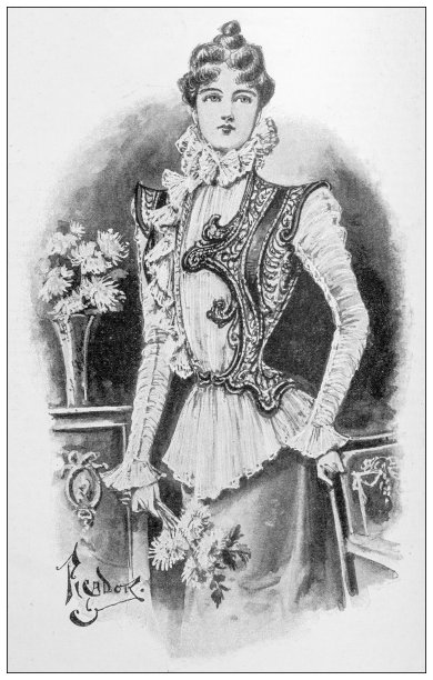 来自英国杂志的古董图片:时尚模特图片下载