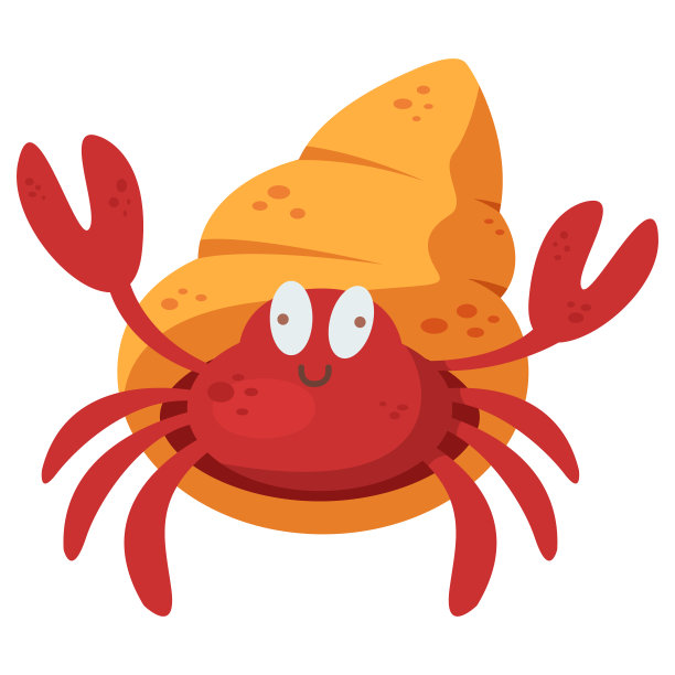 寄居蟹。夏季海滩概念图片下载