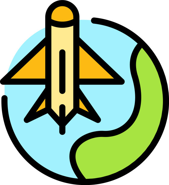 航空旅行地图图标平坦图片下载