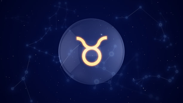 有星座背景的金牛座图片下载