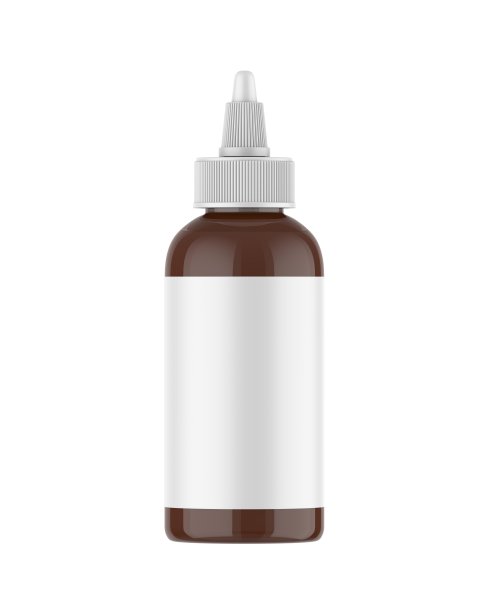 空白白色药用塑料滴管瓶上隔离白色。图片下载