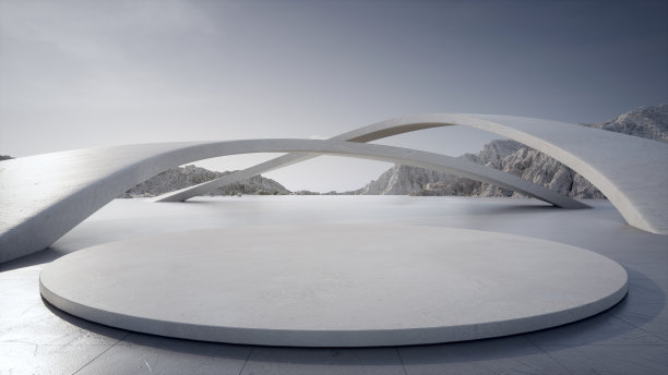 抽象建筑设计古建筑三维渲染。图片下载