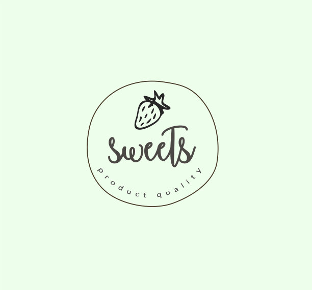 手绘标志集和数字元素图片下载