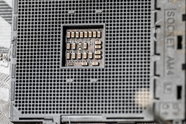 电脑主板的微距照片图片下载