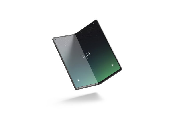 打开柔性书电话显示半开样机，隔离图片下载