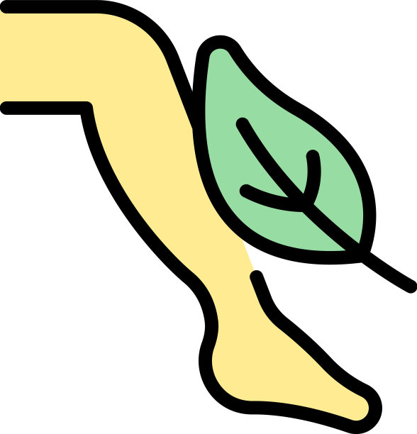 腿部脱毛图标扁平图片下载