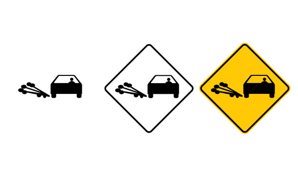 小心滑滑标志图片下载