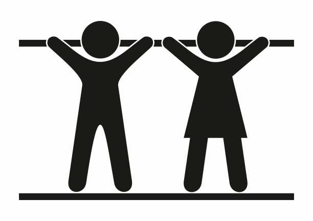 操场上，女孩和男孩爬架，儿童履带车，黑色符号，eps。图片下载