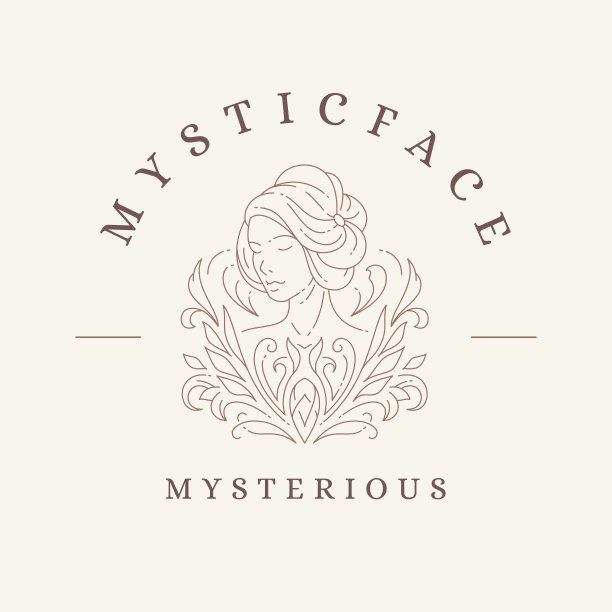 温柔的花叶女人肖像波西米亚轮廓线艺术设计模板向量图片下载