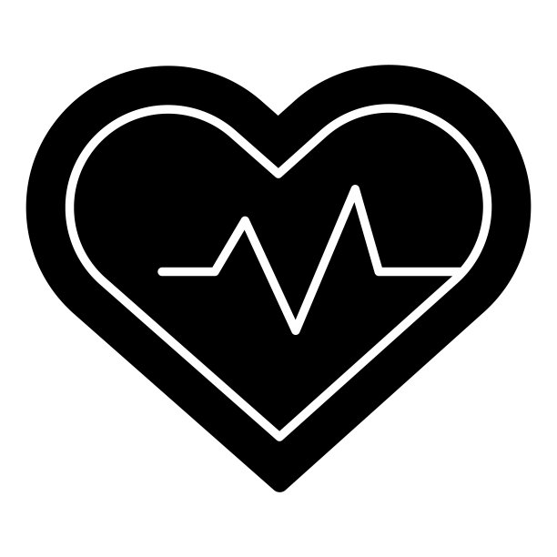 心脏脉搏跟踪器线和固体图标。运动员心跳速率在爱的形状符号，白色背景上的轮廓风格象形文字。健身标志移动概念网页设计。矢量图形。图片下载