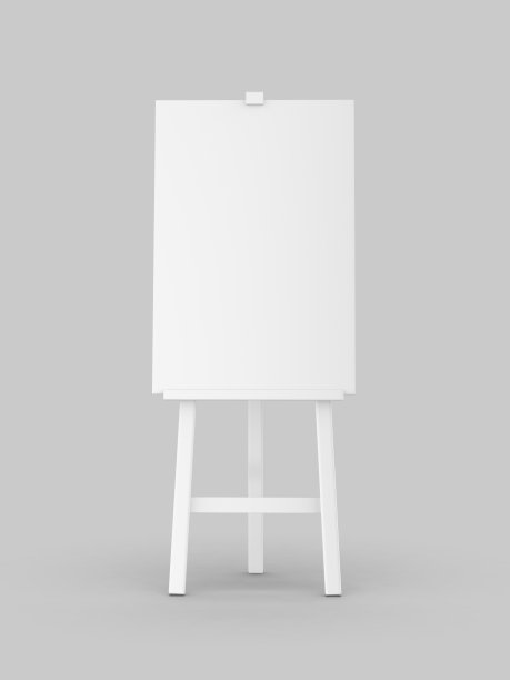 画架与垂直帆布广告横幅。图片下载