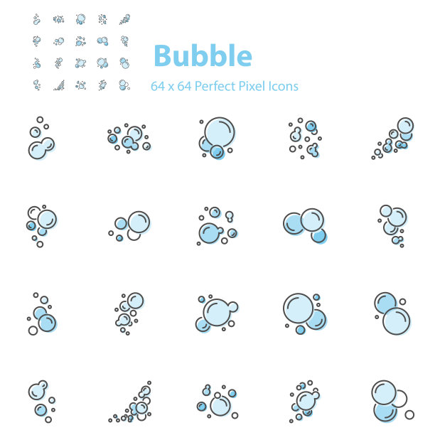 一组气泡图标，水，元素，图片下载