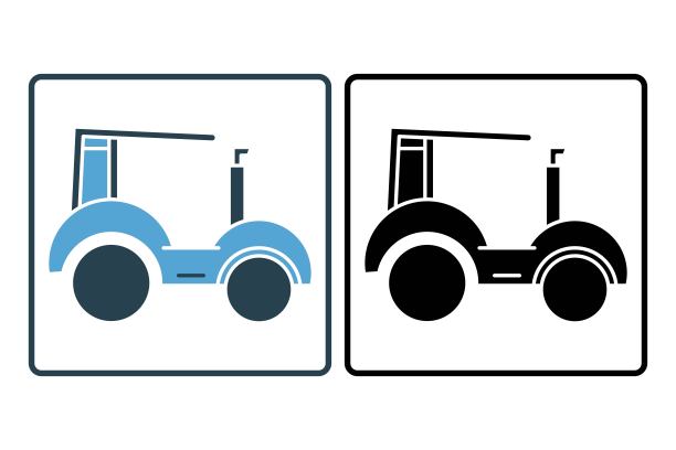 拖拉机图标。与农场和农场相关的图标。适用于网站设计，应用程序，用户界面。固体图标样式。简单的矢量设计可编辑图片下载