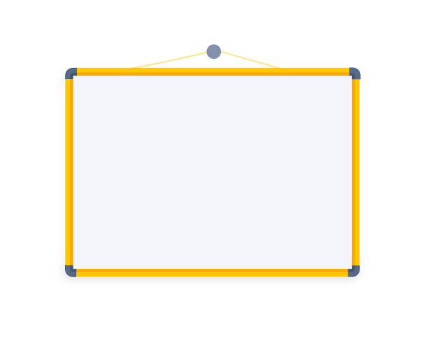 屏幕投影仪或白色幻灯片显示。平面卡通风格矢量图片下载