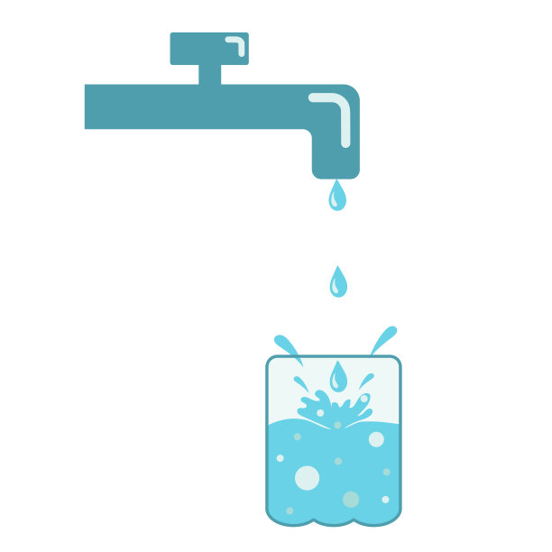 一个水龙头，水从它滴到玻璃杯里。图片下载