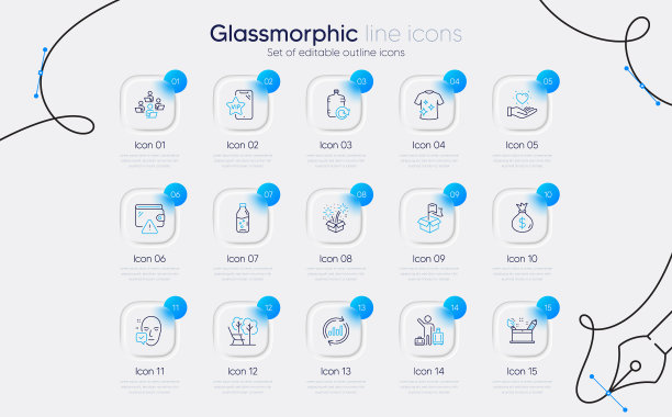 一套可接受的补水面和钱袋图片下载