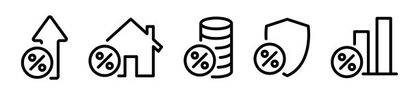 百分比矢量图标。线性百分比增长符号图片下载