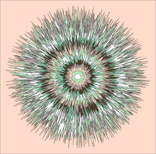 爆炸圆。同心圆元素。元素平面网页设计，模板印刷，纺织，包装，装饰，抽象艺术无缝图案与彩色圆圈矢量插图图片下载