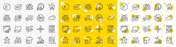 概述脏t恤，家庭问题和包含线图标。用于web应用程序。矢量图片下载