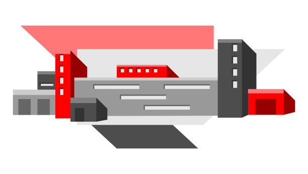 工业建筑背景。城市工厂观建设。图片下载