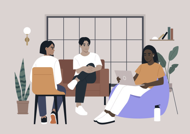 一群年轻的成人专家聚集在一起，举行每周例会，讨论即将到来的工作议程图片下载