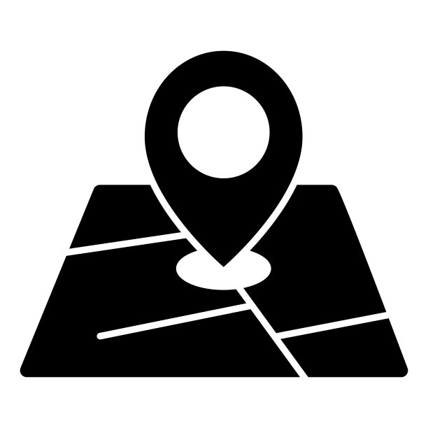 地图和位置标记图标，制图概念，地理定位符号，GPS导航地图图标矢量图形图片下载