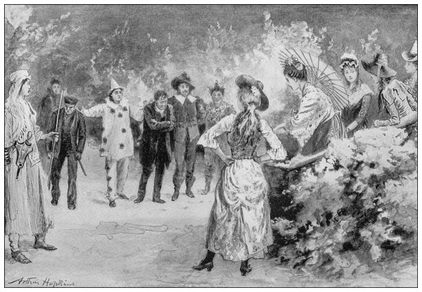 来自英国杂志的古董图片:化装舞会图片下载