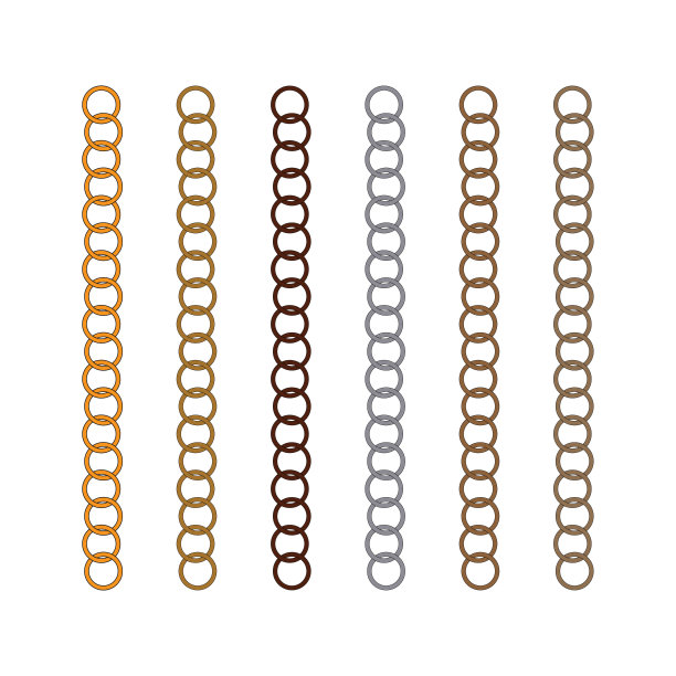 链图案集的矢量说明。卡通金属链边框和框架。孤立在白色背景上。矢量图标集。图片下载