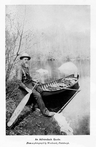 美国纽约州阿迪朗达克山脉的独木舟钓鱼指南，美国地理图片下载
