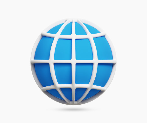 3D球形符号图标。全球通信图标，通信网络，连接世界的概念。三维演示图片下载