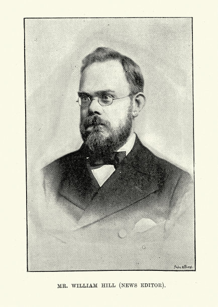 威廉·希尔，伦敦《威斯敏斯特公报》的新闻编辑，19世纪90年代图片下载