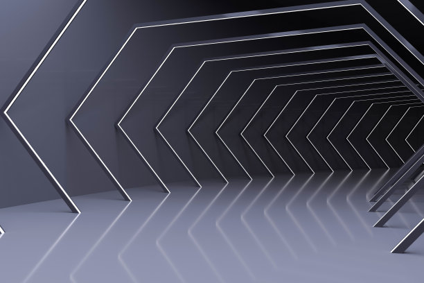 3D渲染：抽象隧道背景图片下载